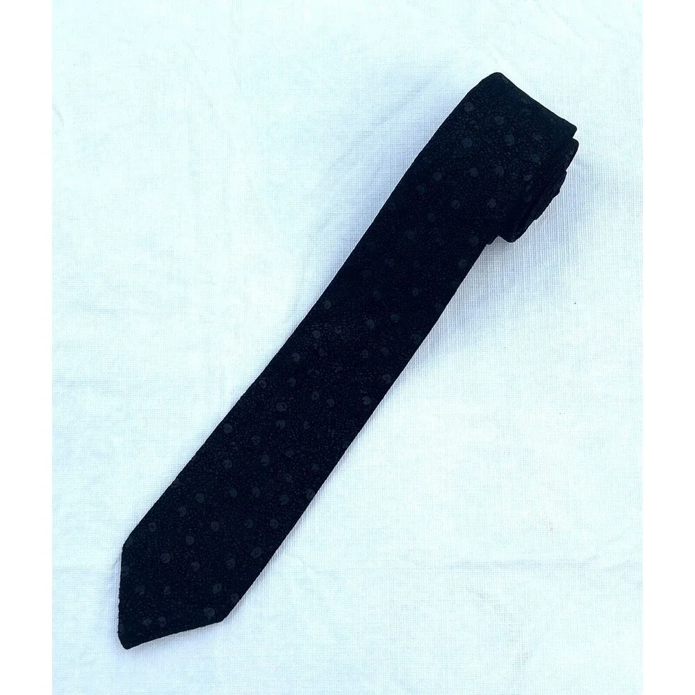 Byrnes & Baker Suede Black Textured Narrow tie